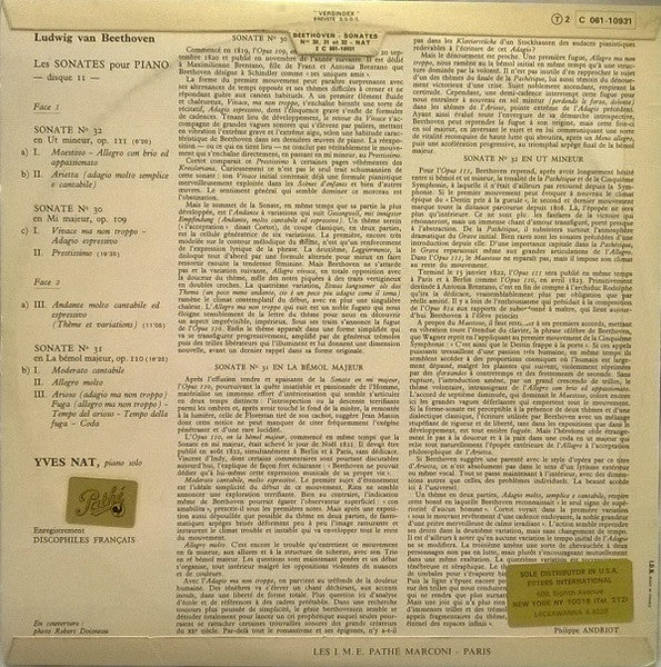 Ludwig van Beethoven - Yves Nat - Les Sonates De Beethoven (Disque 11)