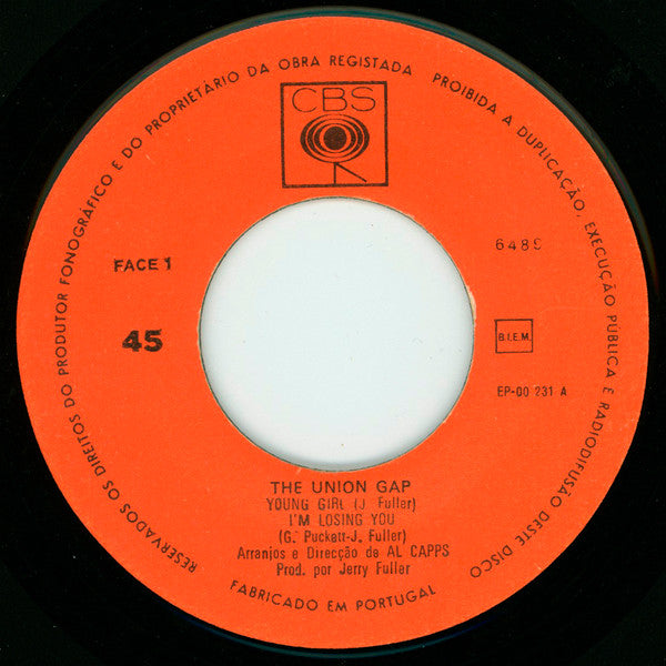 Gary Puckett & The Union Gap - Young Girl / I'm Losing You / Woman, Woman / Don't Make Promises