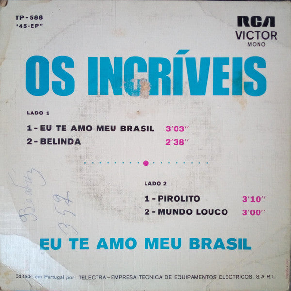 Os Incríveis - Eu Te Amo Meu Brasil