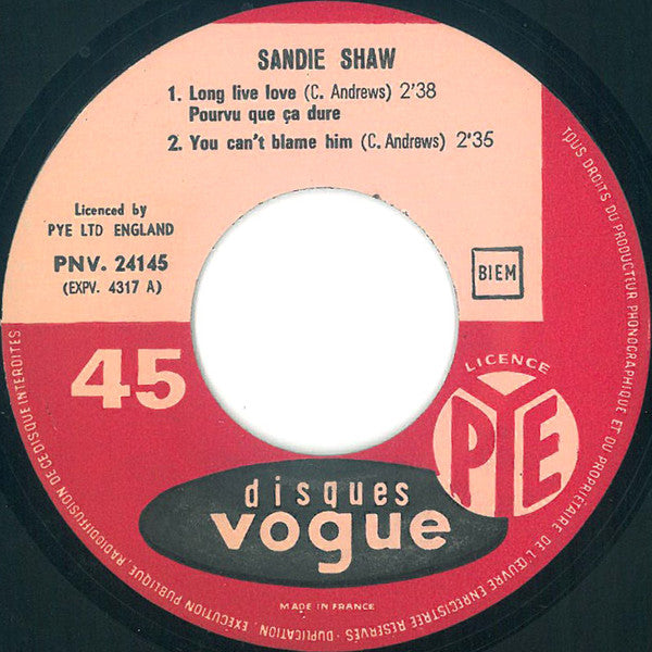 Sandie Shaw - Long Live Love