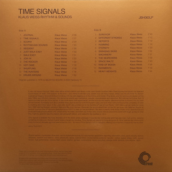 Klaus Weiss Rhythm & Sounds - Time Signals