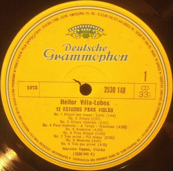 Heitor Villa-Lobos – Narciso Yepes - 12 Estudos • 5 Prelúdios