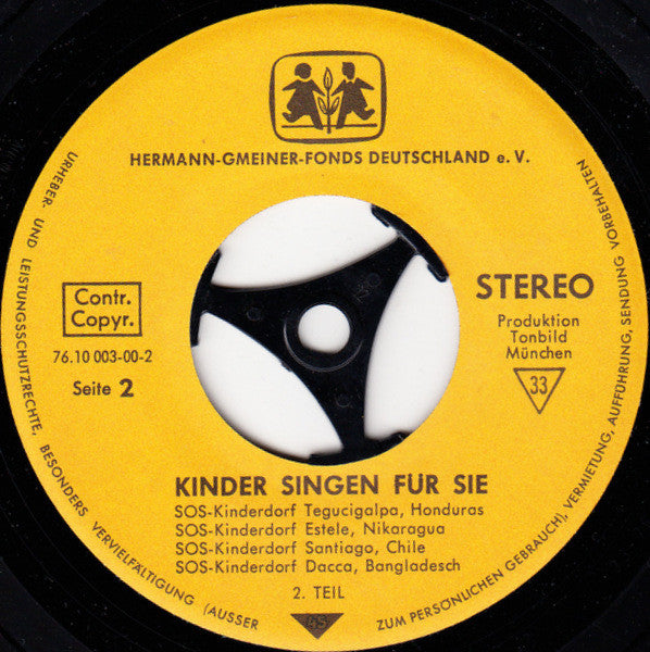Various - Kinder Singen Für Sie, 2. Teil