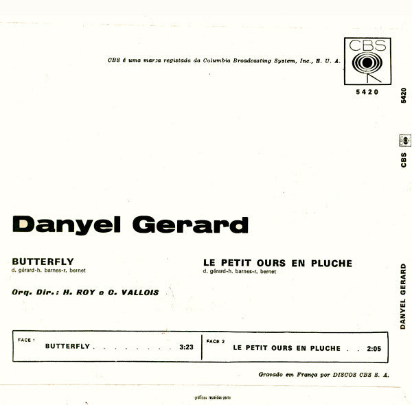 Danyel Gérard - Butterfly / Le Petit Ours En Pluche