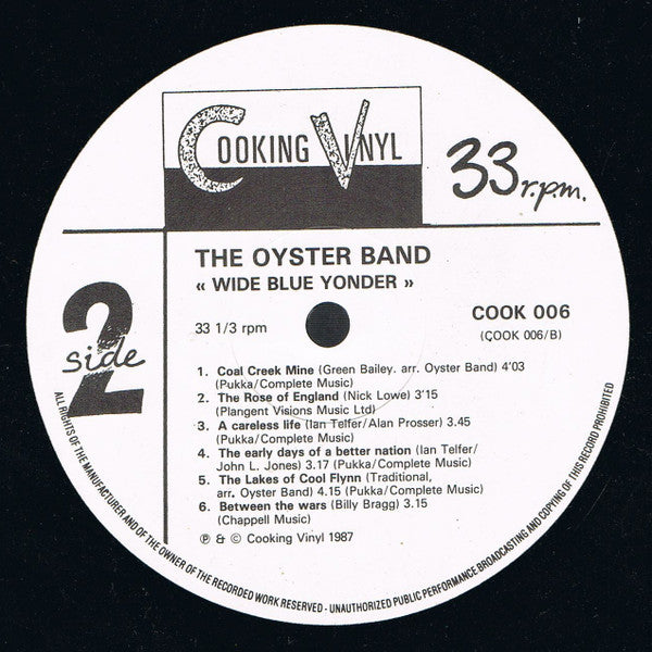 Oysterband - Wide Blue Yonder