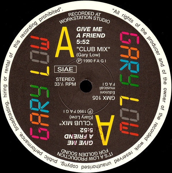 Gary Low - Give Me A Friend