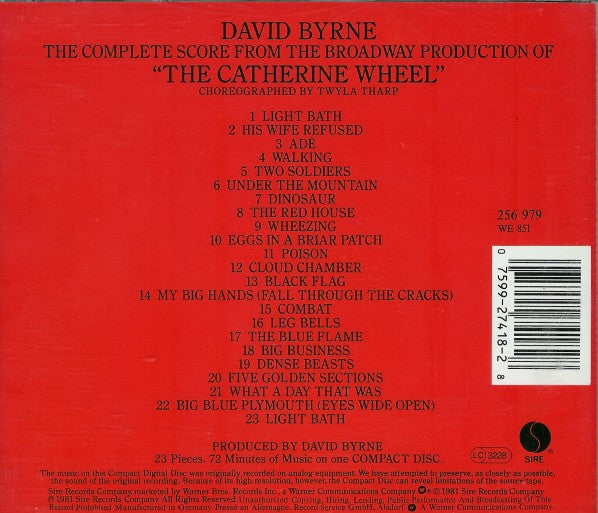 David Byrne - The Complete Score From The Broadway Production Of "The Catherine Wheel"