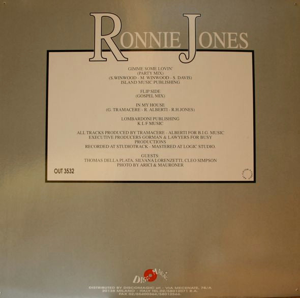 Ronnie Jones - Gimme Some Lovin'
