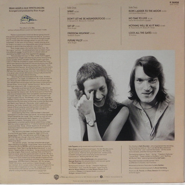 Brian Auger & Julie Tippetts - Encore
