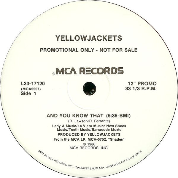 Yellowjackets - And You Know That