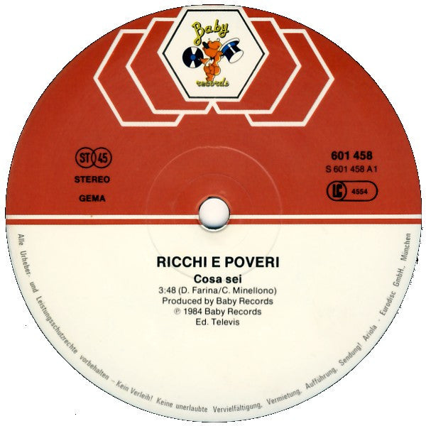 Ricchi E Poveri - Cosa Sei / Hasta La Vista
