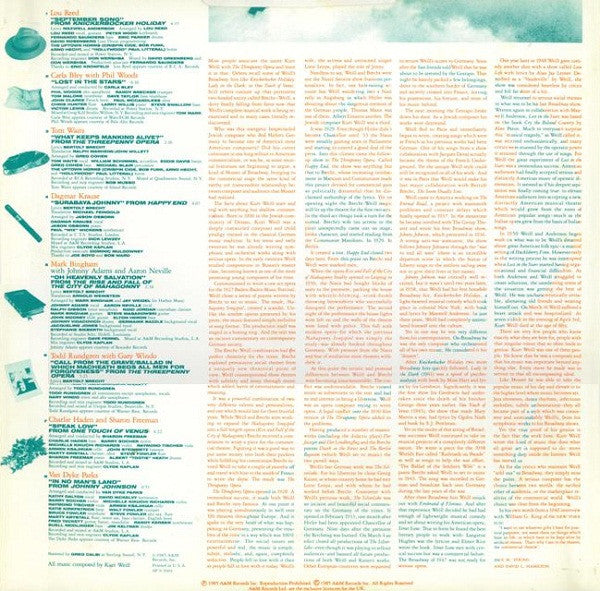 Various - Lost In The Stars - The Music Of Kurt Weill