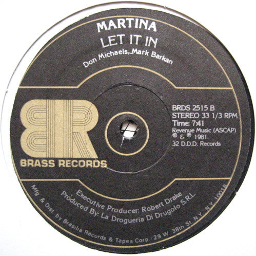 Martina - Central Park / Let It In