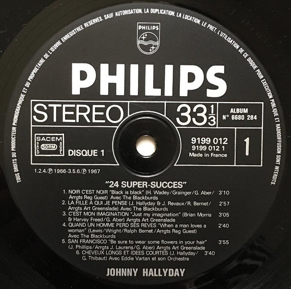 Johnny Hallyday - 24 Super Succès