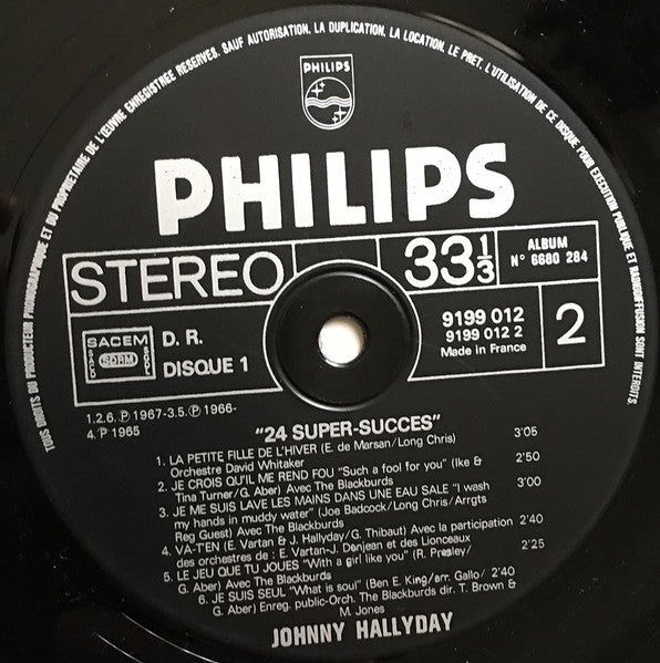 Johnny Hallyday - 24 Super Succès