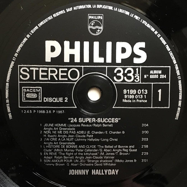 Johnny Hallyday - 24 Super Succès