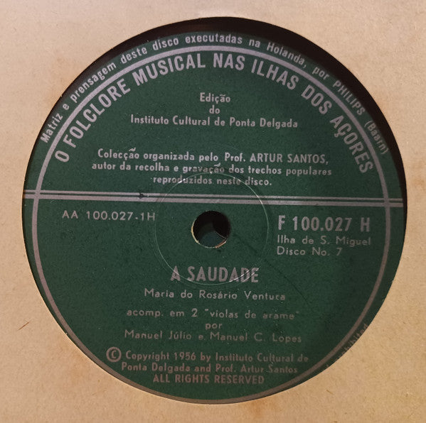 Maria Do Rosário Ventura / Jacinto Da Costa Pereira - A Saudade / Tu És Rico, Eu Sou Artista...