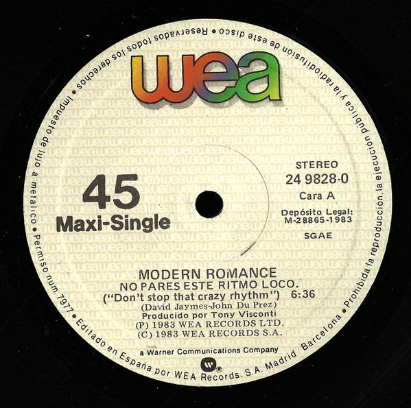 Modern Romance - No Pares Este Ritmo Loco = Don't Stop That Crazy Rhythm