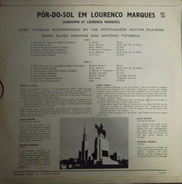 João Maria Tudela Accompanied by Alves Martins, António Fonseca (2) - Portuguesas Por-Do-Sol Em Lourenco Marques (Sundown At Lourenco Marques)