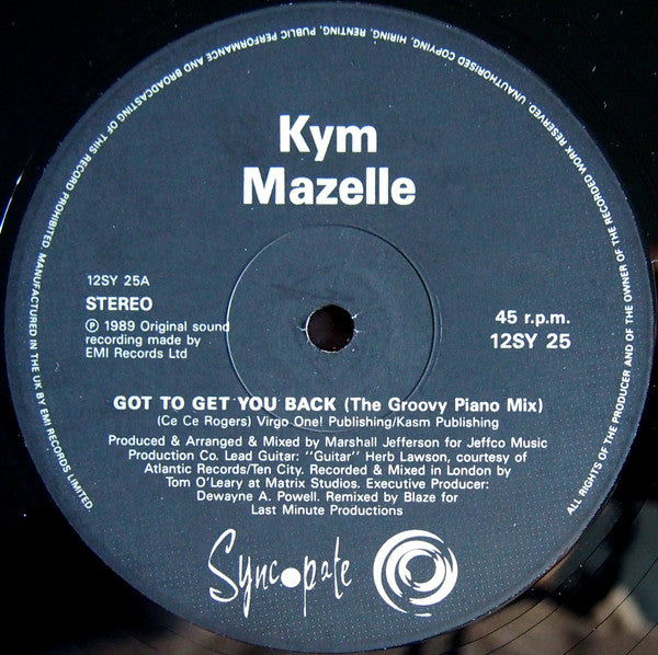 Kym Mazelle - Got To Get You Back