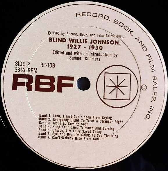Blind Willie Johnson - Blind Willie Johnson 1927-1930