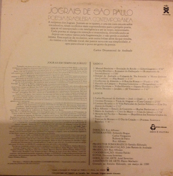 Jograis De São Paulo - Poesia Brasileira Contemporânea