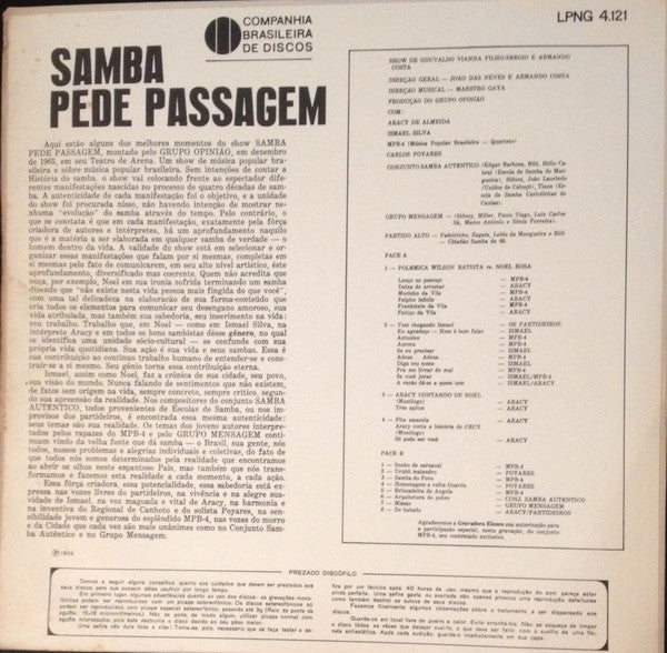 Aracy De Almeida, Ismael Silva, MPB4, Carlos Poyares, Conjunto Samba Autêntico, Grupo Mensagem, Os Partideiros - Samba Pede Passagem