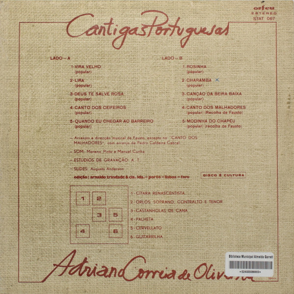 Adriano Correia De Oliveira - Cantigas Portuguesas