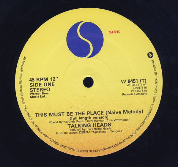 Talking Heads - This Must Be The Place (Naive Melody)-Full Length Version