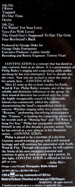 Philip Bailey - Continuation