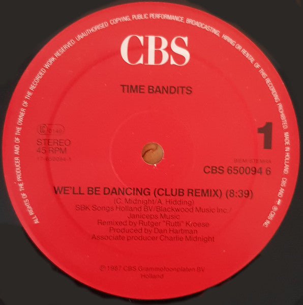 Time Bandits - We'll Be Dancing (Club Remix)