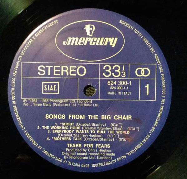 Tears For Fears - Songs From The Big Chair
