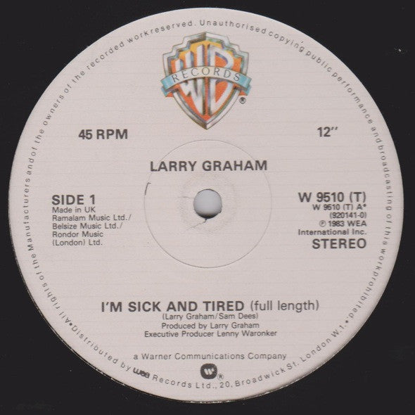 Larry Graham - I'm Sick And Tired