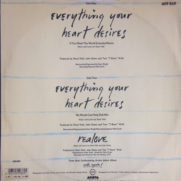 Daryl Hall & John Oates - Everything Your Heart Desires (Extended Remix)