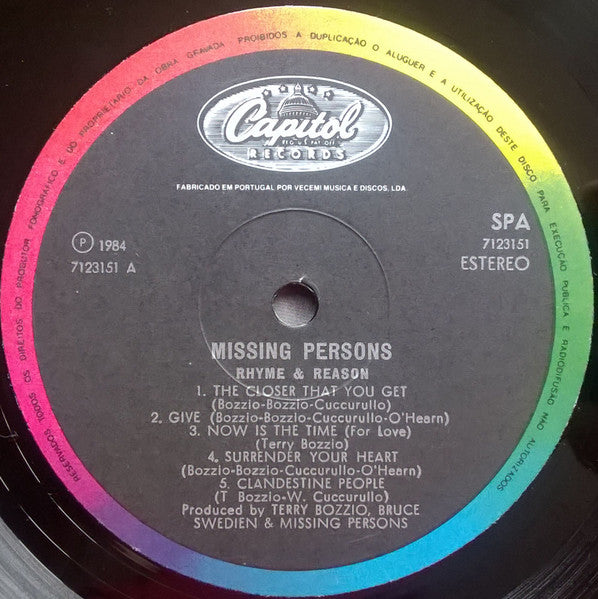 Missing Persons - Rhyme & Reason