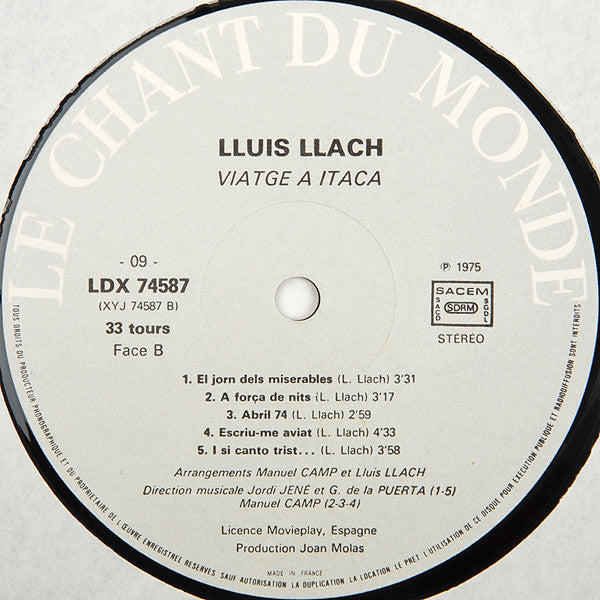 Lluis Llach - Viatge A Itaca