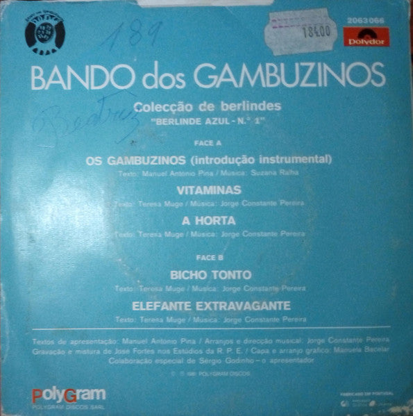 Bando Dos Gambozinos - Berlinde Azul - Nº 1