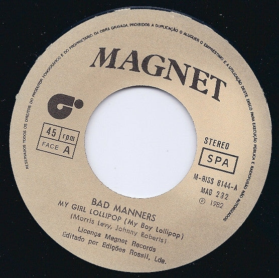 Bad Manners - My Girl Lollipop