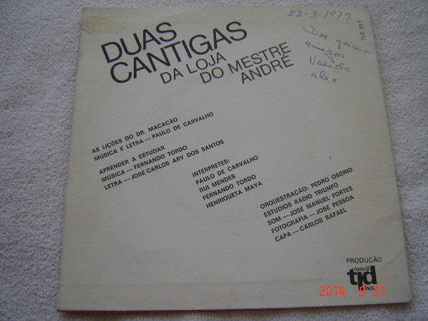Various - Duas Cantigas Da Loja Do Mestre André