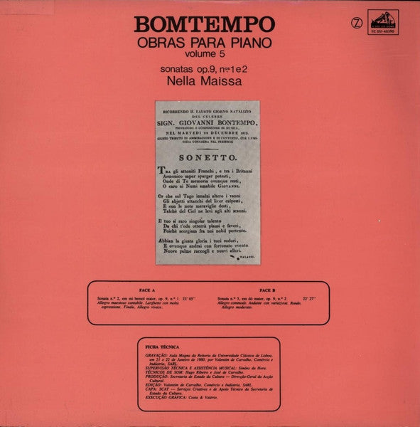 João Domingos Bomtempo / Nella Maissa - Obras Para Piano Volume 5