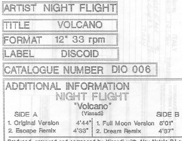 Night Flight (2) - Volcano