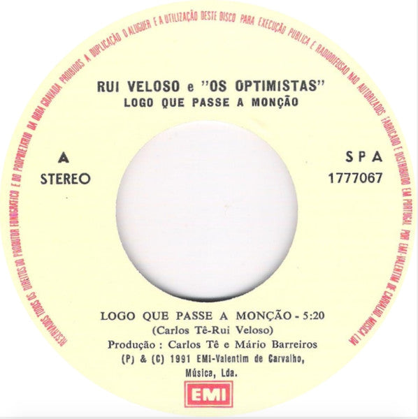 Rui Veloso E Os Optimistas - Logo Que Passe A Monção