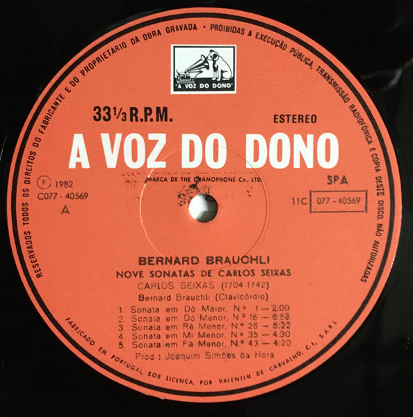 Carlos Seixas - Bernard Brauchli - Nove Sonatas = Nine Sonatas