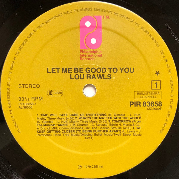 Lou Rawls - Let Me Be Good To You