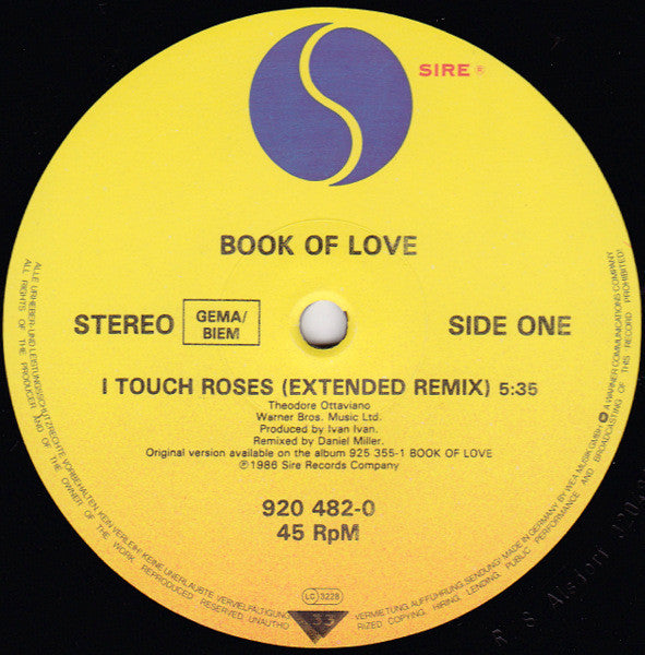 Book Of Love - I Touch Roses
