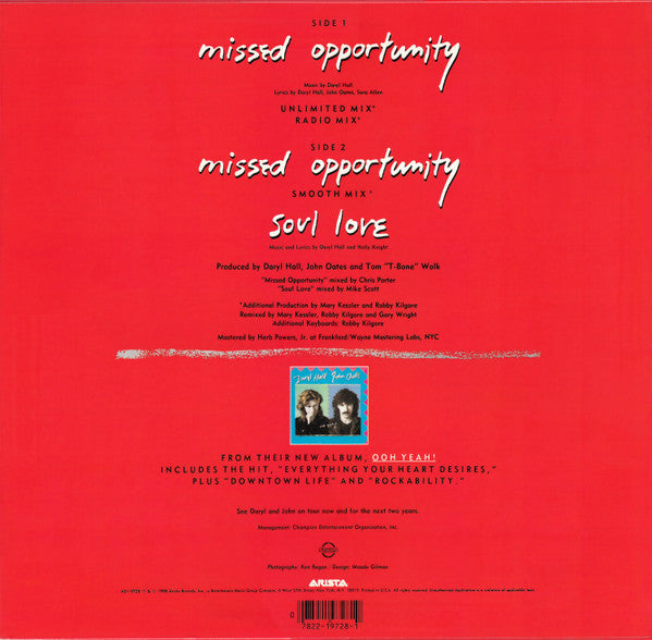 Daryl Hall & John Oates - Missed Opportunity