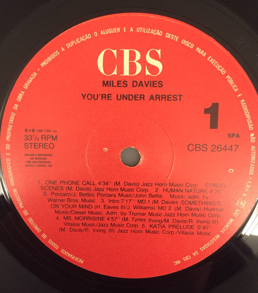 Miles Davis - You're Under Arrest