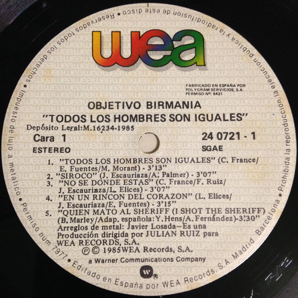 Objetivo Birmania - Todos Los Hombres Son Iguales