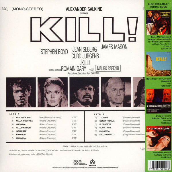 Berto Pisano, Jacques Chaumont - Kill! (Colonna Sonora Originale Del Film)