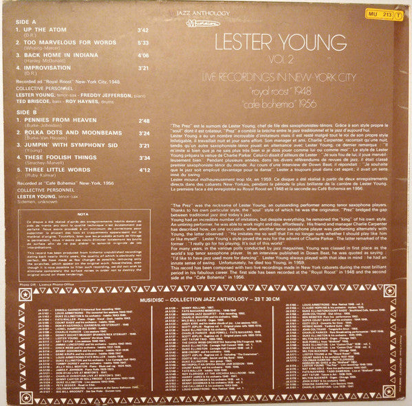 Lester Young - Vol. 2 - Live Recordings 1948-1956